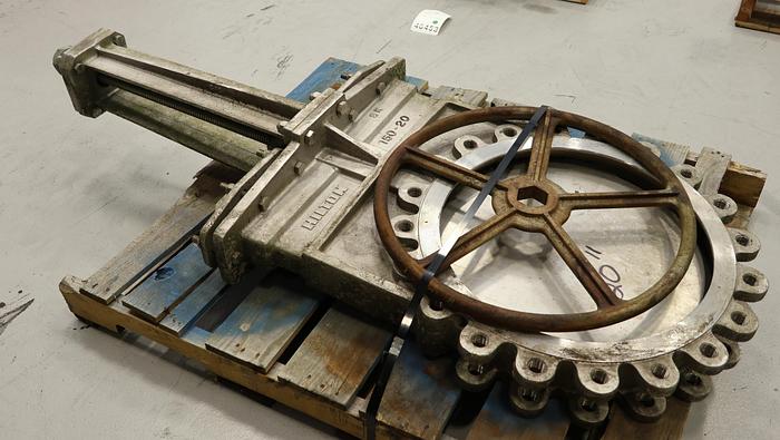 Used Hilton 20" Hand Operated Knife Gate Valve #46452