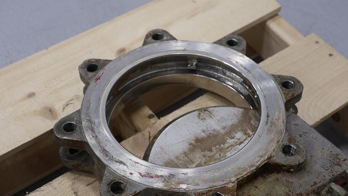 Used Rovalve 8" Hand Operated Knife Gate Valve #45768