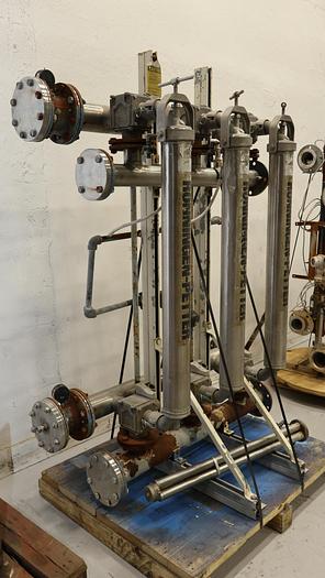 Used Ronningen Petter 3 Bank Stainless Steel Canister Filter #46439