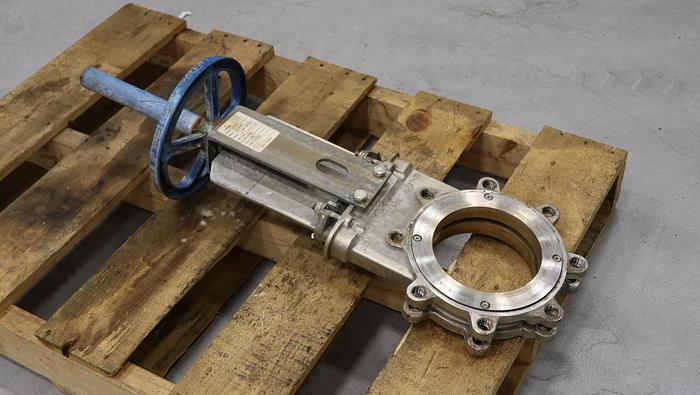Used Orbinox 6" Hand Operated Knife Gate Valve #44787