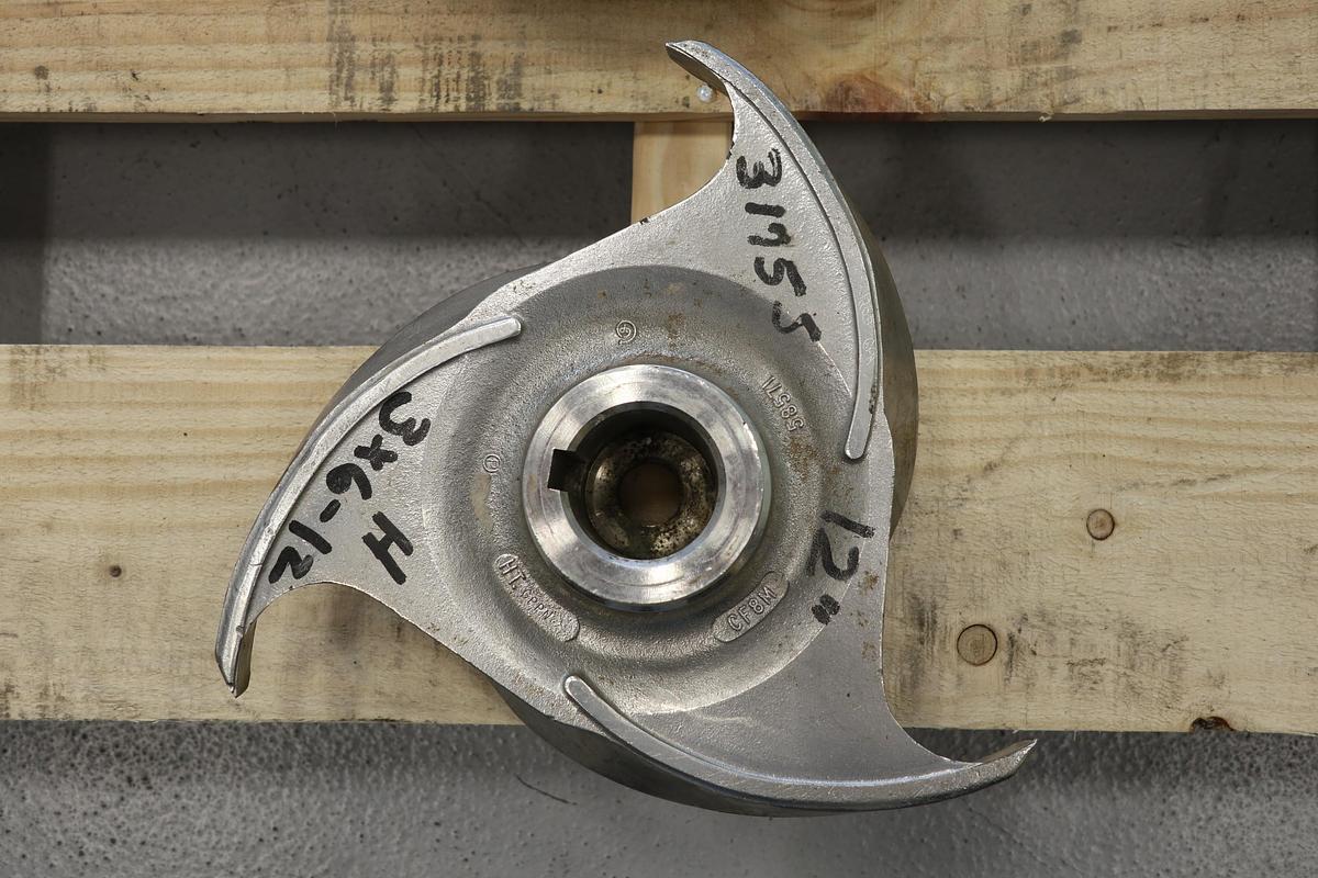 Used Goulds 3175 3x6x12 3-Vane Impeller #47482