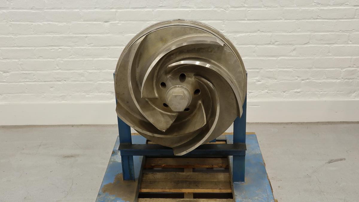 Refurbished Goulds 3180 L Power End with 19" Diameter 6-Vane Impeller & Stuffing Box #47048