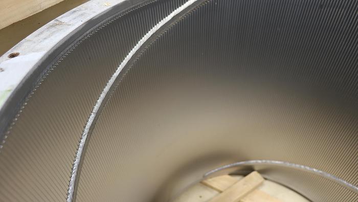 Unused Kadant Fiberwall UV300 Pressure Screen Basket With Spiral Strip #46039