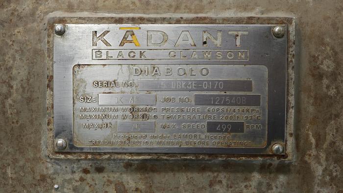 Used Kadant/Black Clawson DK-3E Diabolo #44664