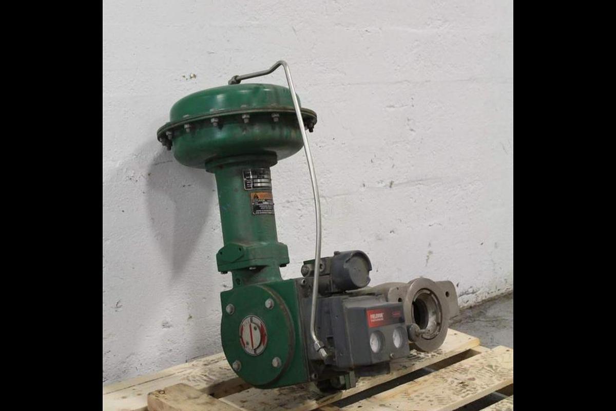 Used Fisher V500 Control Valve 4", Ss Body, Shaft Ss/Hf, Ball/Disc Ss/Hf, Seat Ss/Hf, Type 1051 Actuator, Pdtc, Size 40, Fieldvue Dvc5020 Positioner, Class 150 #23904