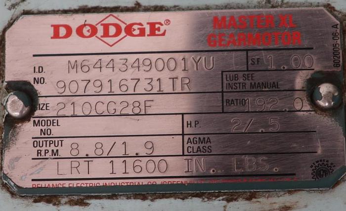 Used Dodge Right Angle XL Gear Drive #45970