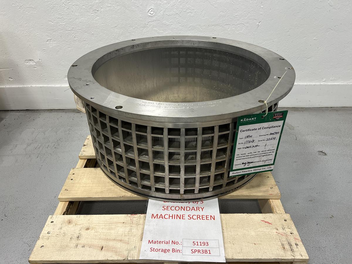 Unused Kadant Fiberwall UV100 Pressure Screen Basket  #47285