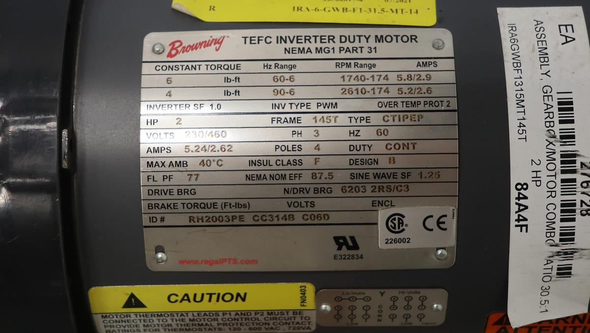 Used Browning C06-E457-N Syncrogear Reducer #46770