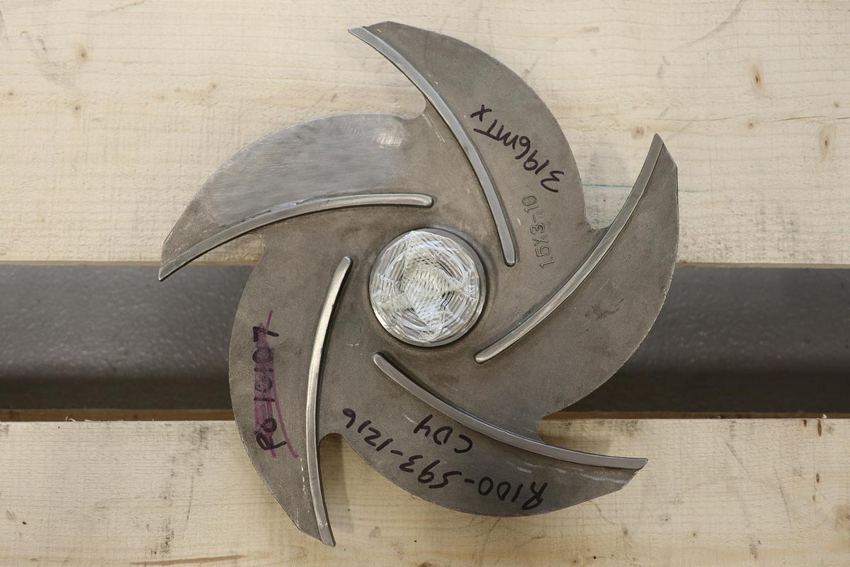 Used Goulds 3196 1.5x3x10 5-Vane Impeller #47490