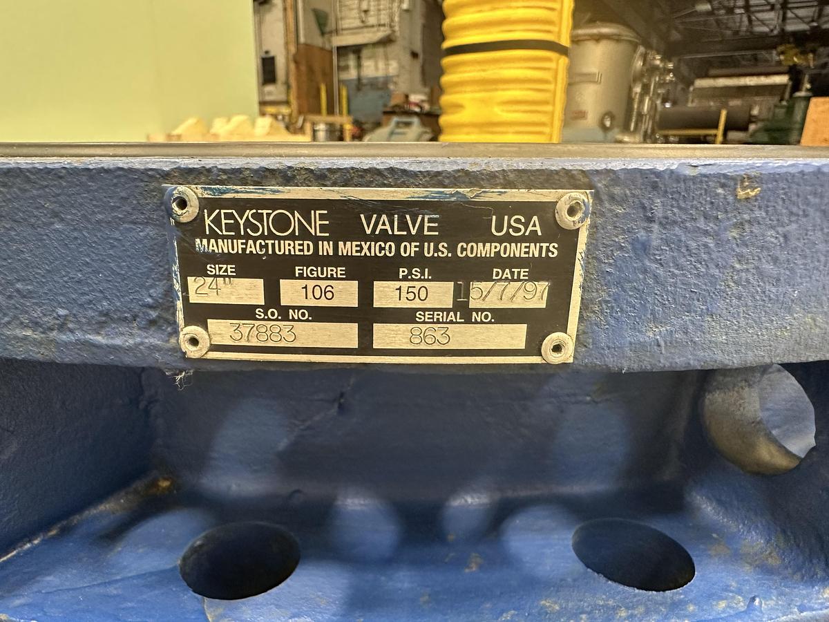 Refurbished Keystone 24" Air Operated Butterfly Valve #46431