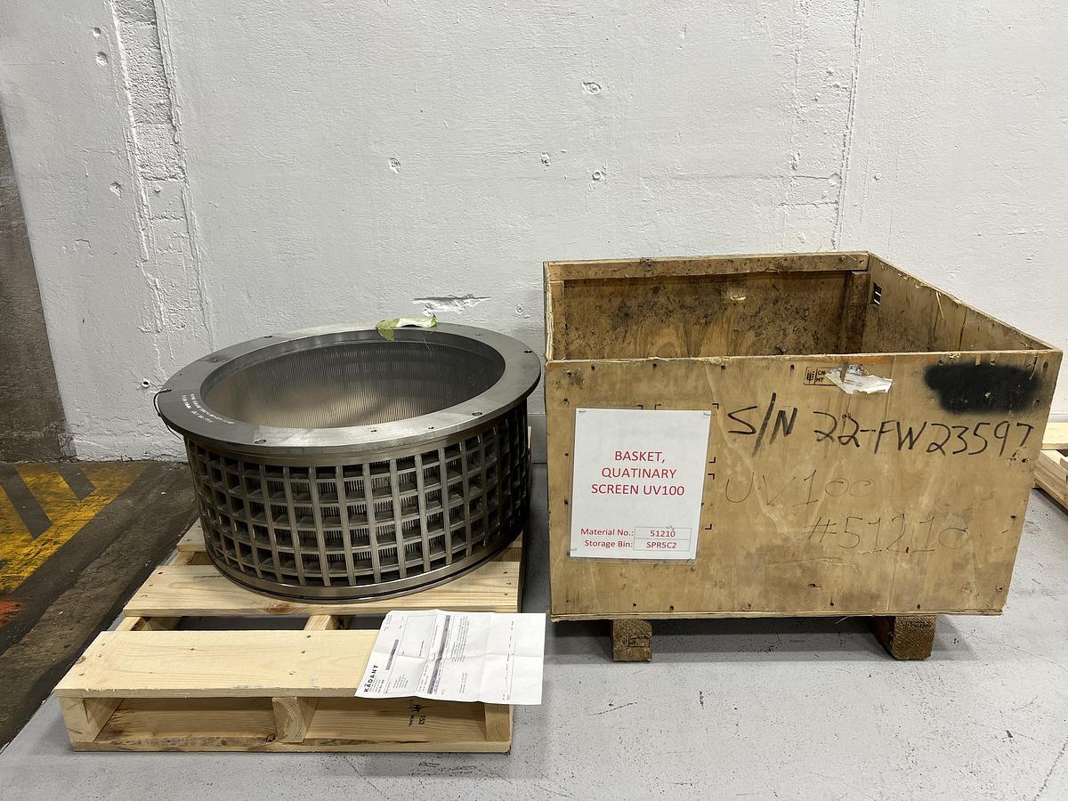 Unused Kadant Fiberwall UV100 Pressure Screen Basket  #47283