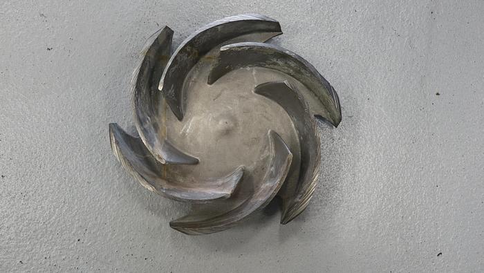 Used Goulds 3196 Impeller, 4x6x10, 6-Vane, 10" Diameter, Pattern 54632 #34484
