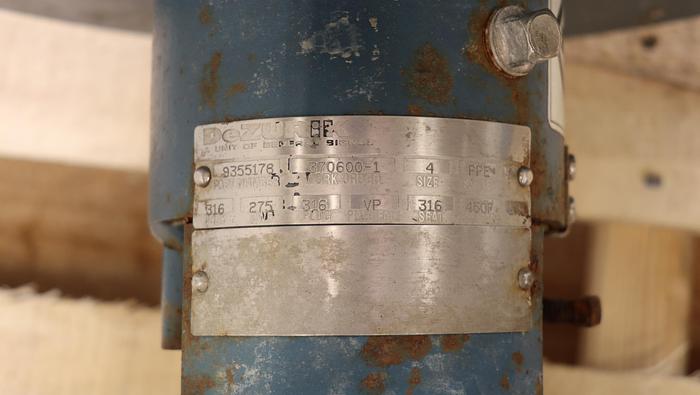 Unused Dezurik 9355178 4" Basis Weight Valve #44766