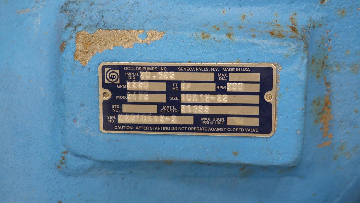 Used Goulds 3175L 10x12x22 Pump #46883