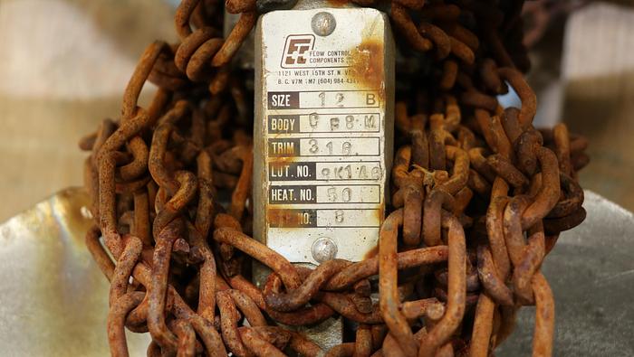 Used Flow Control Components 12" Hand Operated Knife Gate Valve #46378