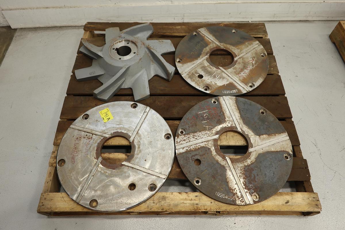Unused Kadant Black Clawson Hydrapurge Detrasher 8-Vane Rotor & Wear Plates #47562