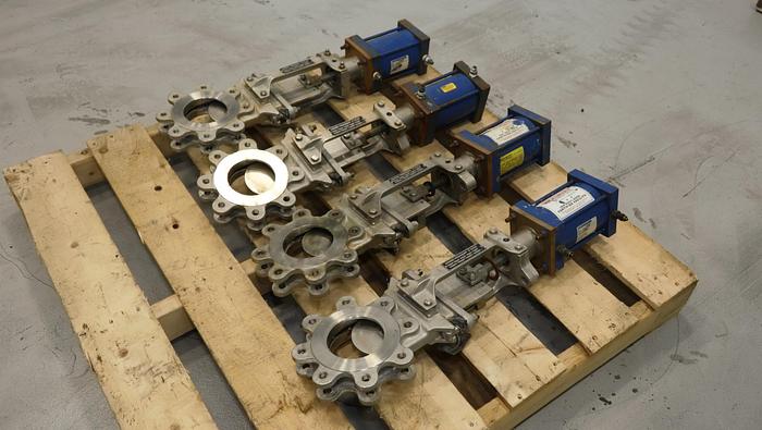 Used FNW 4" Air Operated Knife Gate Valve #46306