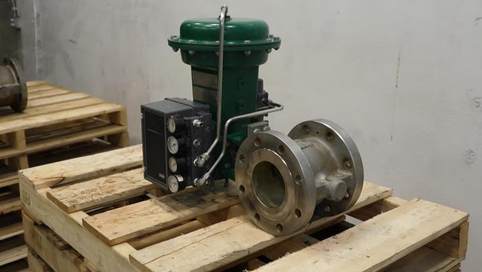 Used Fisher 4" V150 Series B Air Operated Vee Ball Valve #46323