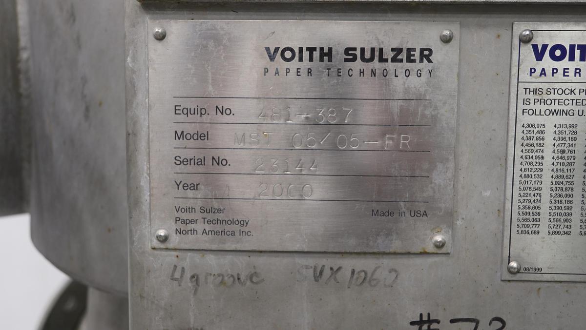 Used Voith Sulzer MST 05-05 Pressure Screen #46672