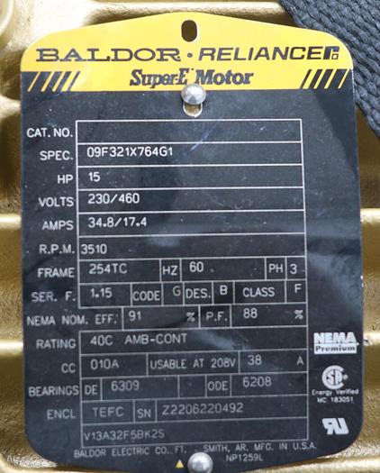 Used Goulds E-SV ESV 2X2X4-2P-PM 2x2X4 Multi-Stage Pump #45712