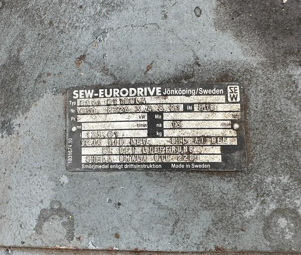 Used 257" Rubber Belt Conveyor #45013