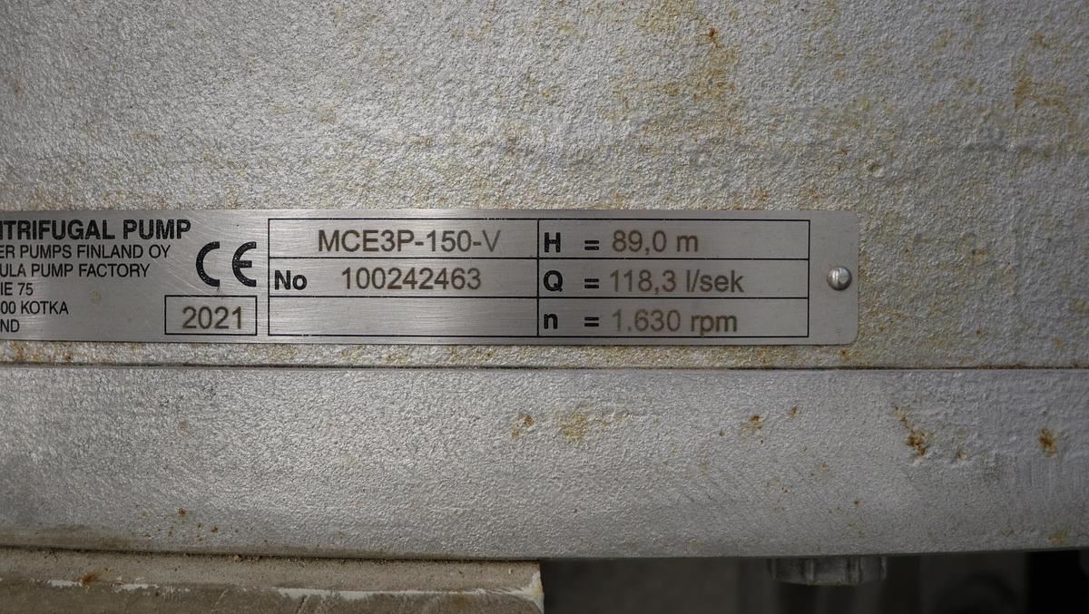 Used Sulzer MCE3P-150-V Medium Consistency Pump #46610