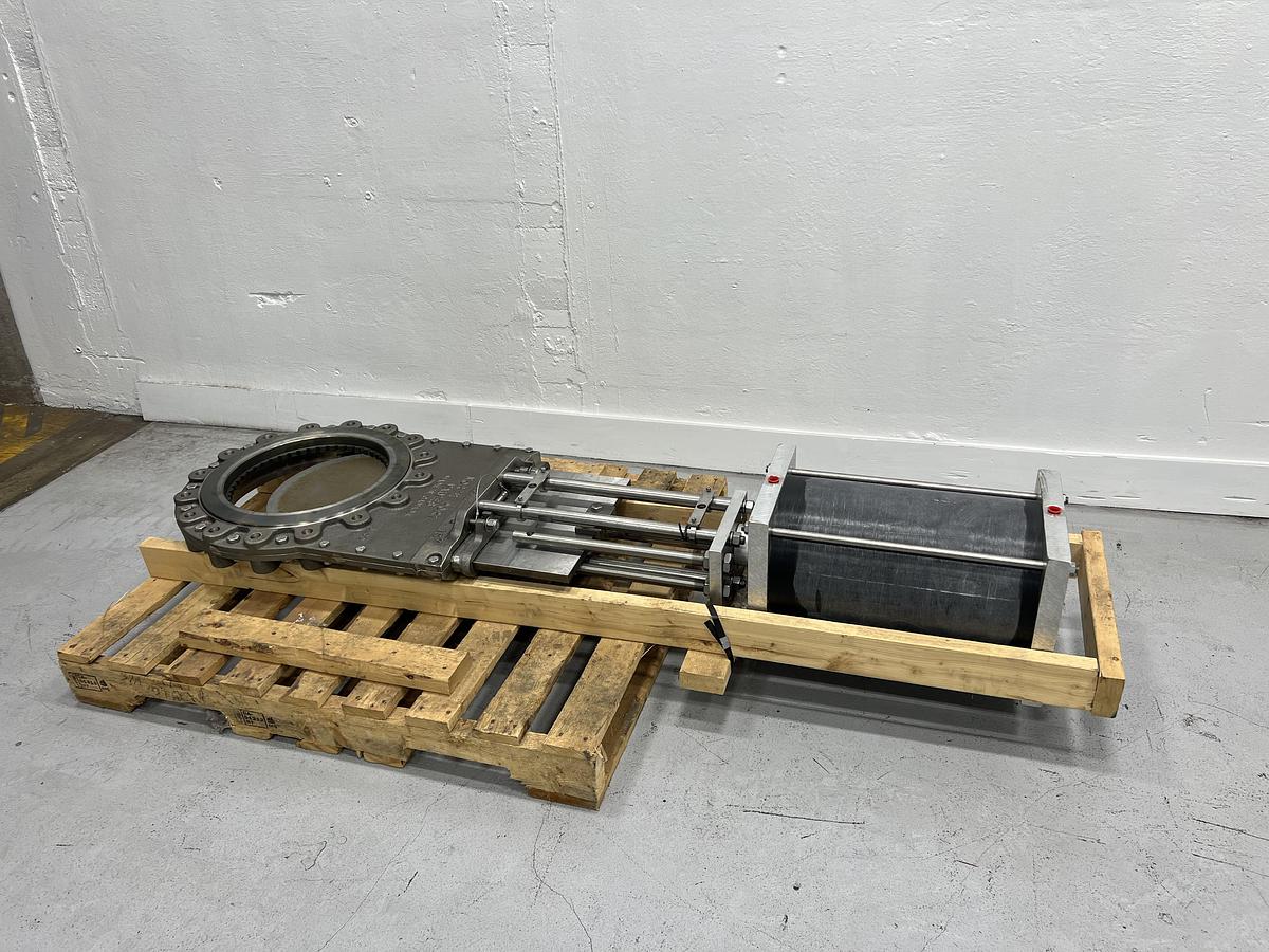 Unused NPV 16" Duco Ser-300 Scavenger Air Operated Knife Gate Valve #47185