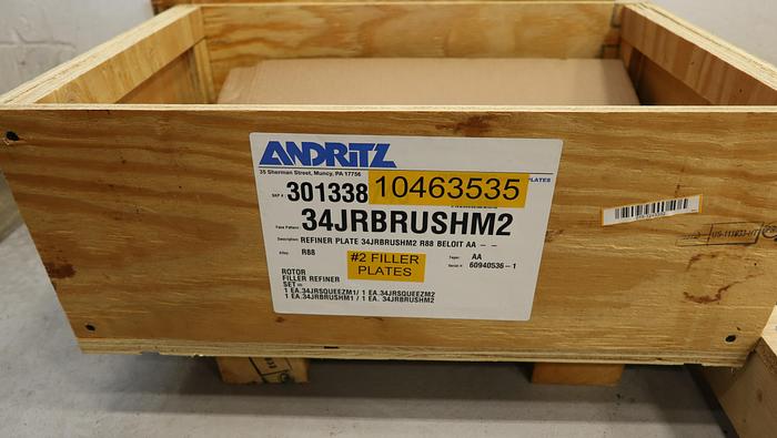 Used Andritz Sprout Bauer 34" Refiner Plate Set #44697