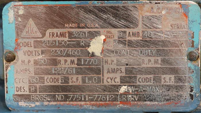 Used Delco 2U5150-R A/C Motor #45795