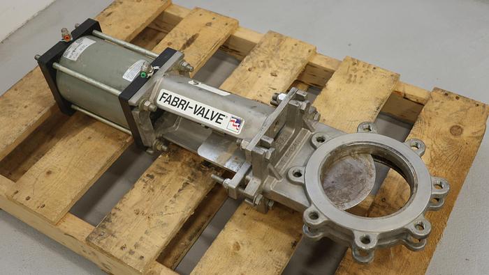 Used Fabri-Valve 6” Air Operated Knife Gate Valve #45105