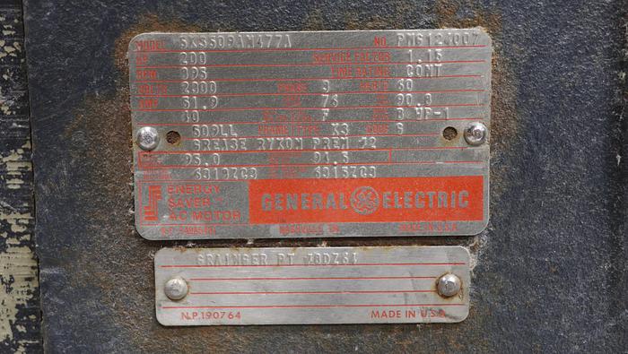 Used General Electric A/C Motor 200 HP Model 5KS3509AN477A #45206