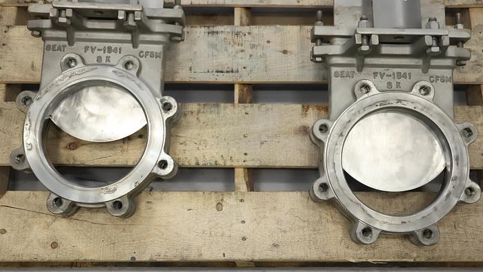 Used Fabri-Valve 8" Hand Operated Knife Gate Valve #46316