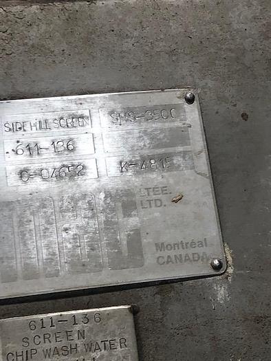 Used Bauer Side Hill Screen, 72" Wide, .020" Slots #44762