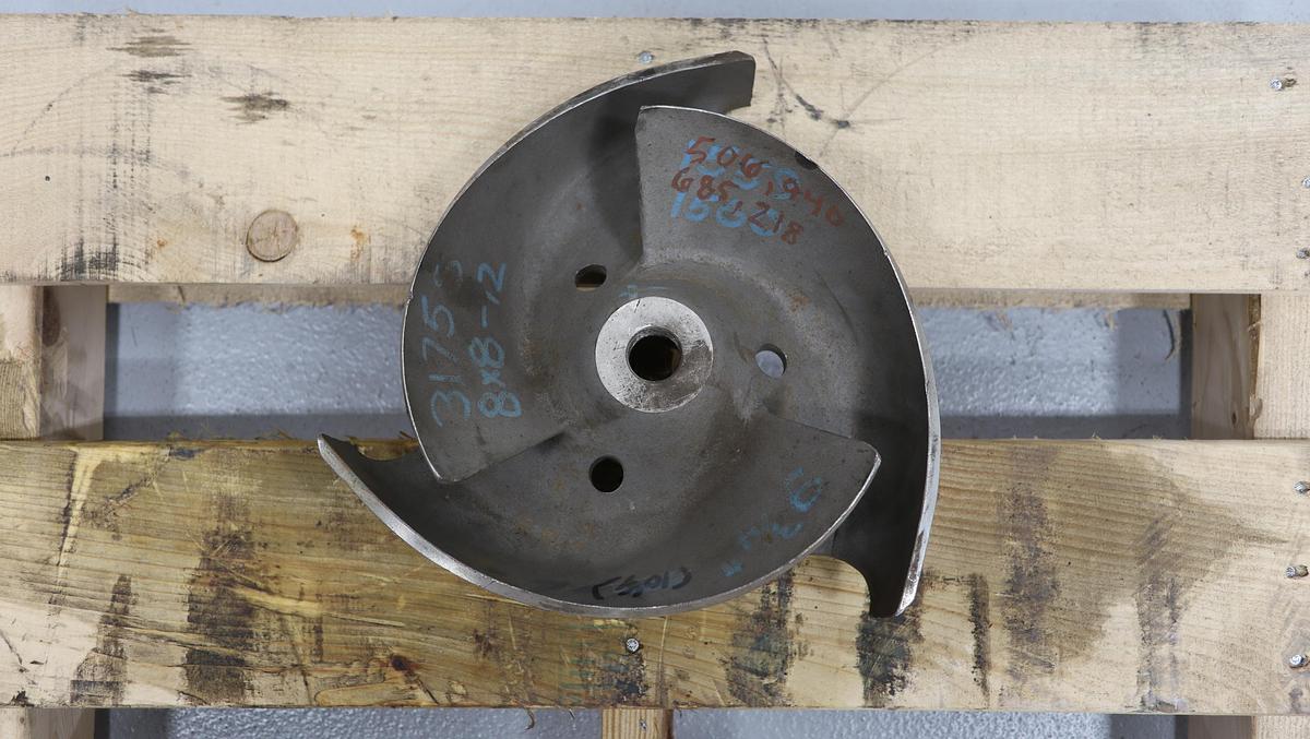 Used Goulds 3175 M 8x8x12 & 8x12x12 3-Vane Impeller #46815