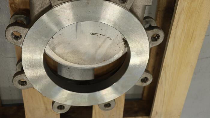 Unused Trueline 8" Air Operated Knife Gate Valve #45856