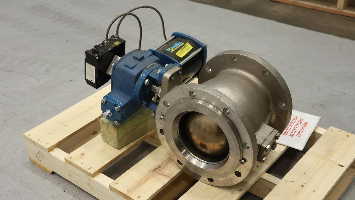 Unused Dezurik 9683522R2 VPB Style 8" Air Operated Vee Ball Valve #47104