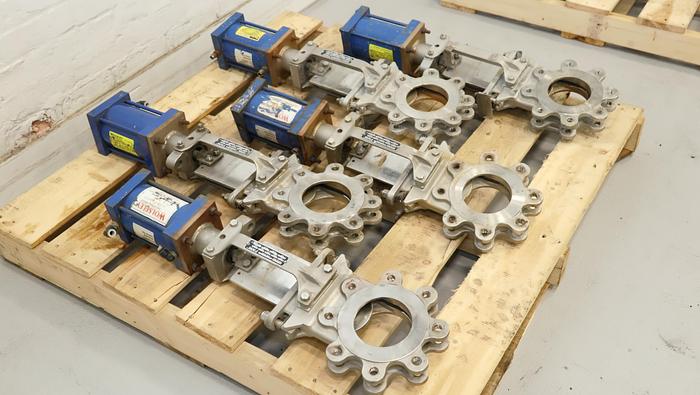 Used FNW 4" Air Operated Knife Gate Valve #46307