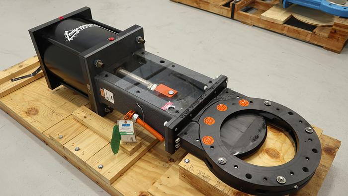 Unused Delta Industrial 14" Air Operated Knife Gate Valve #45664