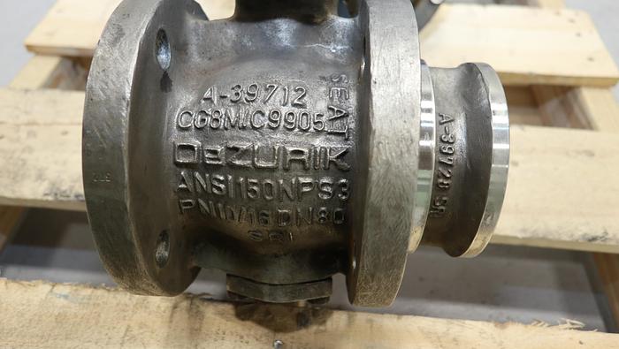 Used Dezurik 3" Air Operated Ball Valve #46246