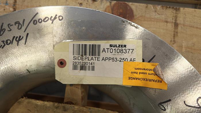 Unused SULZER APP53-250 21" Diameter Suction Side Plate #46122
