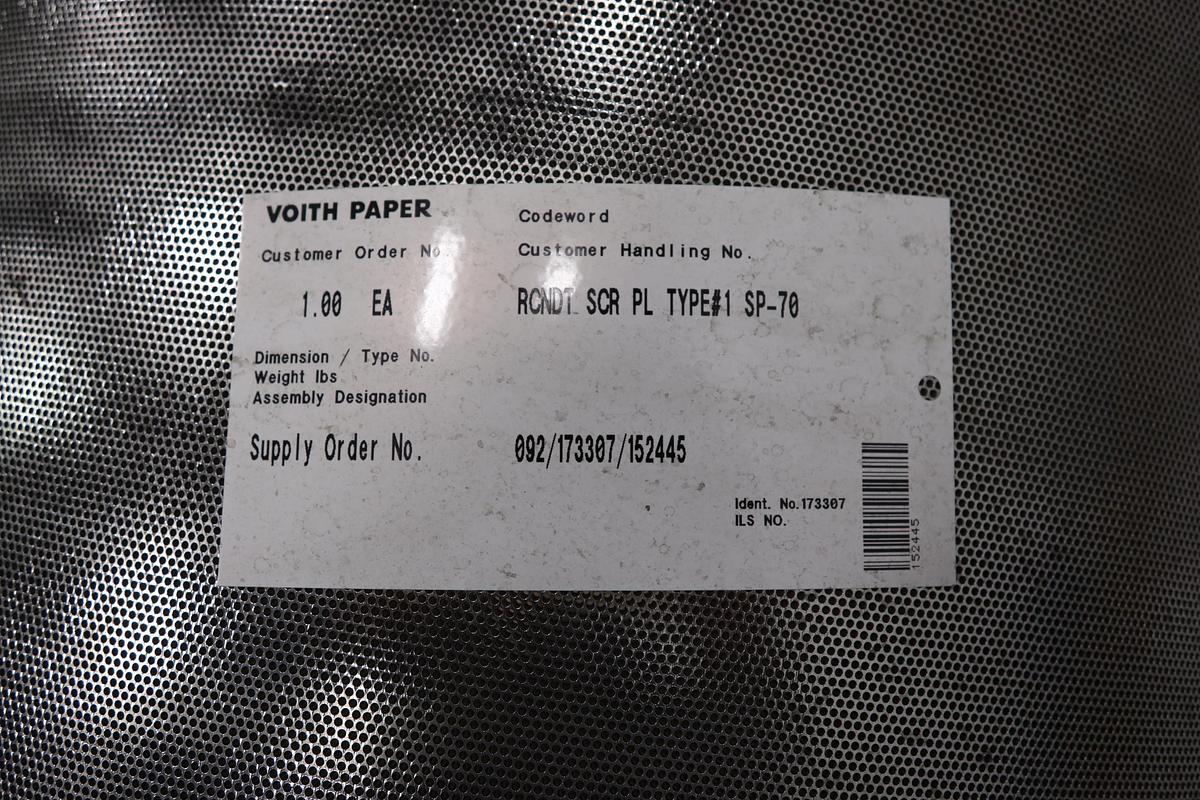 Unused Thune SP-70 Screw Press Screen Segment #47592