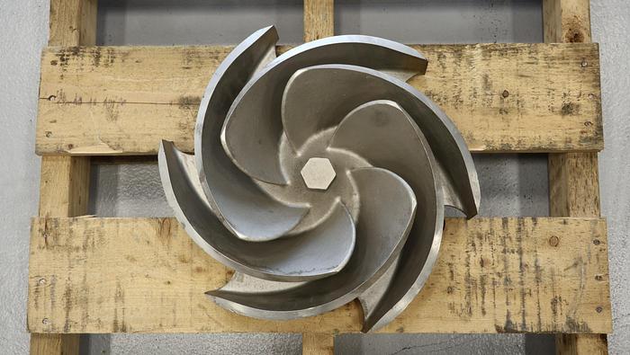 Used Goulds 3196 8x10x15G 5-Vane Impeller #45524