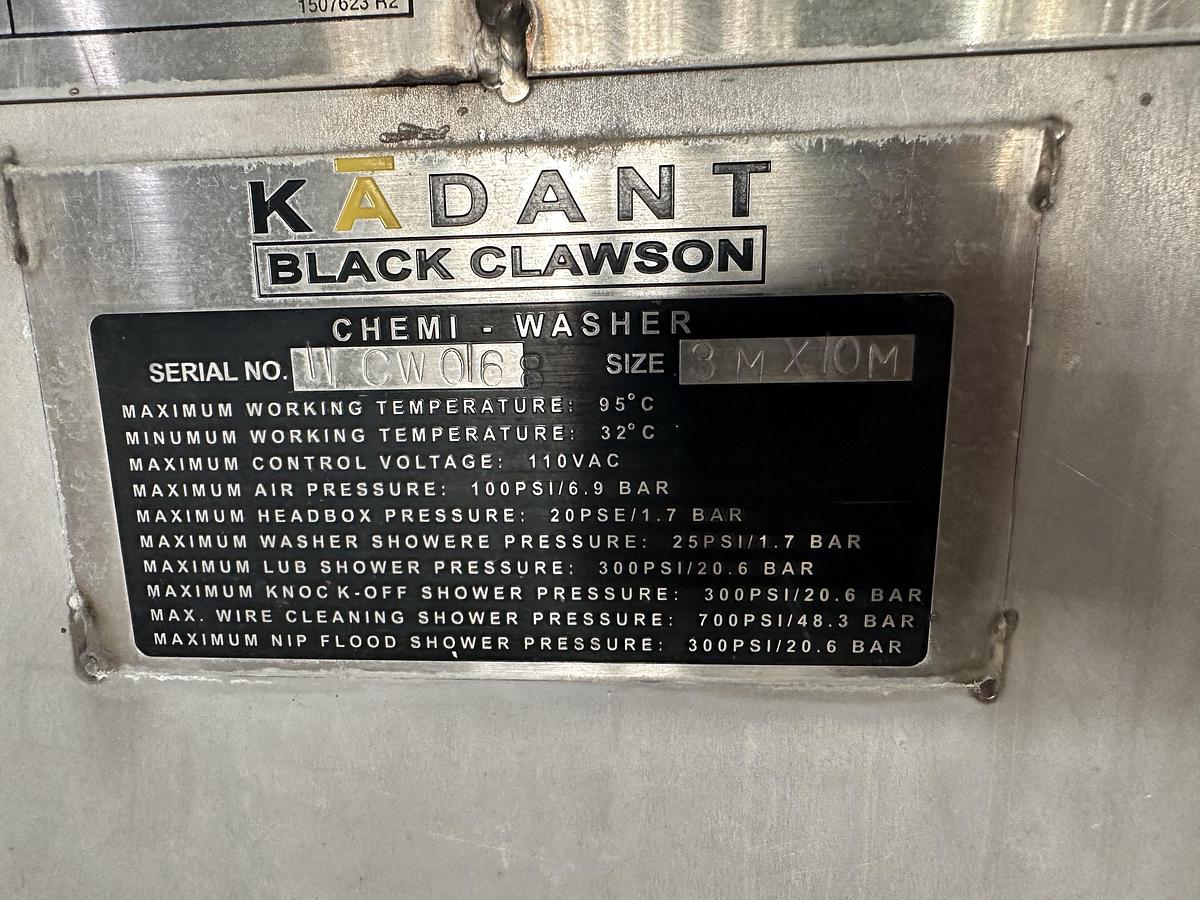 Used KADANT BLACK CLAWSON Chemiwasher