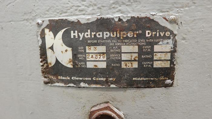 Used Black Clawson No. 3 HydraPulper Drive #45414
