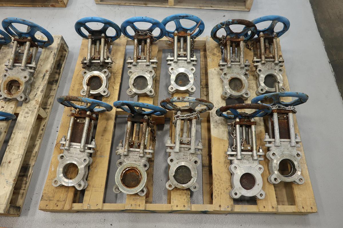 Used Lot of True Line 3" Hand Operated Knife Gate Valves #47518