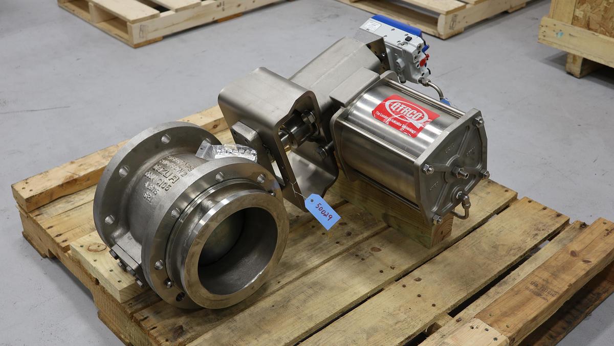 Unused Dezurik 2800079R001 VPB Style 8" Air Operated Vee Ball Valve #47296