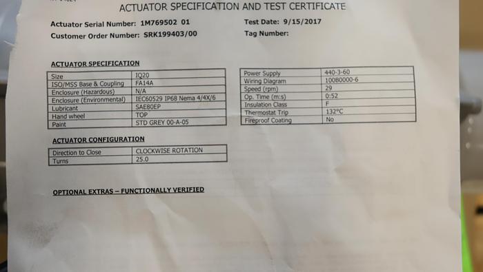 Used Rotork Electric Actuator  #45889