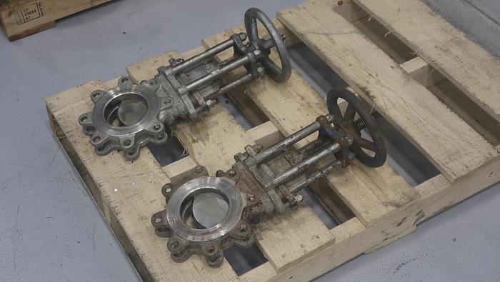 Used NPV 4" Hand Operated Knife Gate Valve #45708