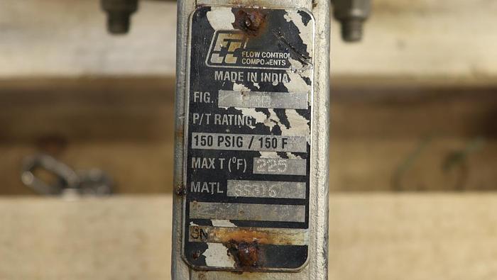 Used Flow Control 6" Hand Operated Knife Gate Valve #45939