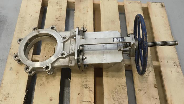 Used Flow Control 8" Hand Operated Knife Gate Valve #45918